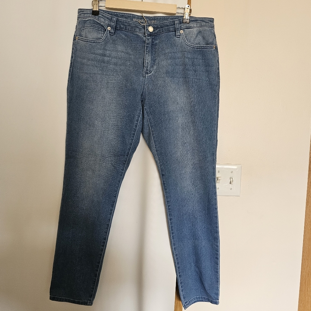 Michael Kors Women Light Wash Blue Denim Jeans Size 12 strecth